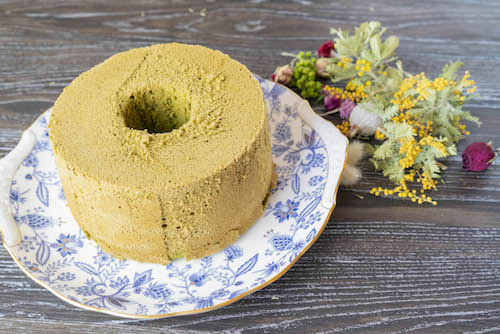シフォンケーキ 抹茶 ホール 豆葉カフェ 岐阜市 Mamehacafe
